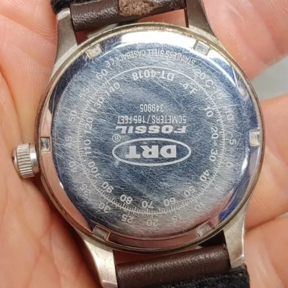 1994 RARE FOSSIL BLUE DRT CHRONOGRAPH WATCH